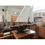 WOODEN MODEL SAILING BOAT