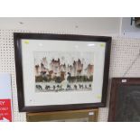 SUE HOWELLS R.W.S - 'HOLD ON TIGHT', WATERCOLOUR, INITIALLED LOWER RIGHT, FRAMED AND GLAZED, WITH