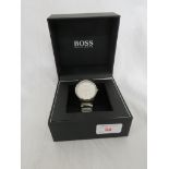 HUGO BOSS STAINLESS WRISTWATCH IN BOX