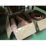 TWO BOXES OF TERRACOTTA PLANT POTS (AF)