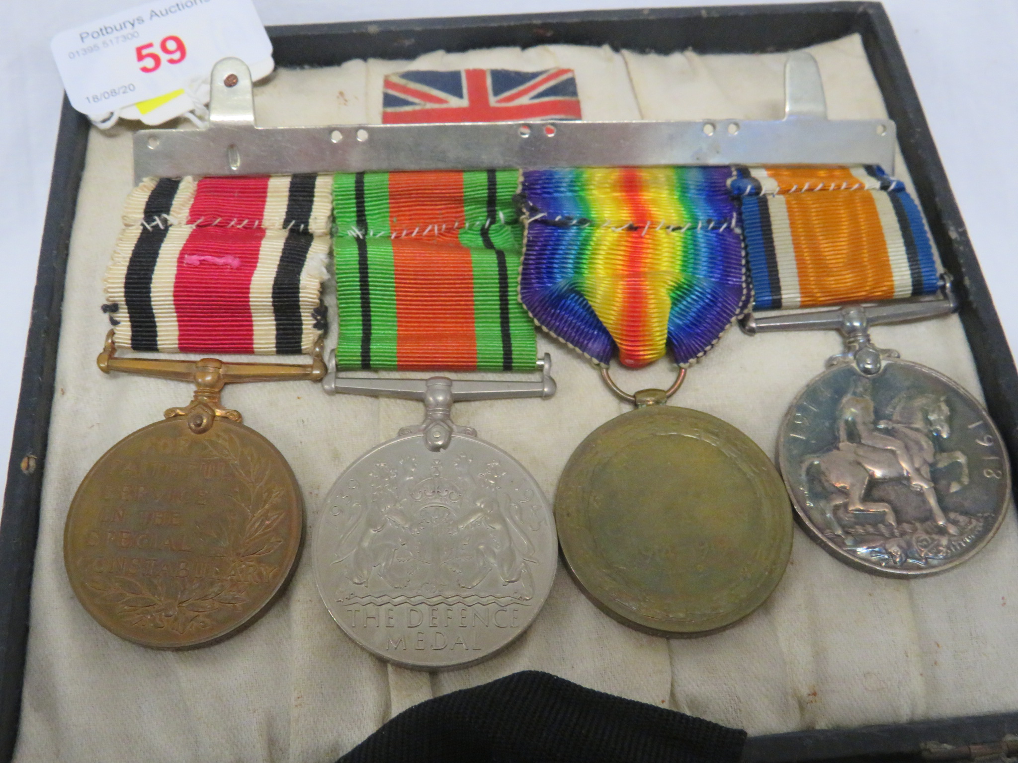 A GROUP OF FOUR MEDALS: BRITISH WAR MEDAL 1914-20 NAMED TO 49532 PTE. R.S. BLECKLEY. SUFF.R - Image 2 of 4