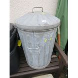 GALVANIZED METAL DUSTBIN