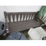 PAINTED HARDWOOD GARDEN BENCH