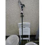 LONG REACH PRUNER AND PLASTIC FOLDING CHAIR