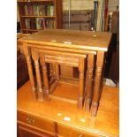 NEST OF THREE OAK OCCASIONAL TABLES