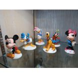 SIX ROYAL DOULTON MICKEY MOUSE COLLECTION FIGURINES: MICKEY MOUSE, MINNIE MOUSE, DONALD DUCK, PLUTO,