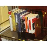 WOODEN BOOK STAND WITH BOOKS