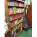 SIX SHELVES OF FICTION AND REFERENCE BOOKS, INCLUDING CHARLES DICKENS PUBLISHED BY CHAPMAN & HALL,