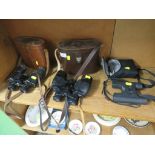 PAIR OF AQUILAS 10X35 BINOCULARS, ROSS 9X35 BINOCULARS AND NIKON 10X25 BINOCULARS