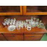 DARTINGTON CRYSTAL DECANTER, MIXED DRINKING GLASSES, BOWLS, DISHES AND OTHER GLASSWARE