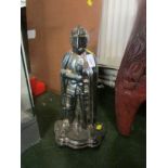 CAST METAL FIRE SIDE COMPANION SET IN FORM OF A KNIGHT