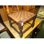 OAK FRAMED STRUNG TOP FOOTSTOOL