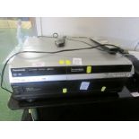 PANASONIC DVD RECORDER WITH REMOTE, AND TOSHIBA VIDEO PLAYER