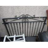 PAIR OF BLACK PAINTED WROUGHT METAL DRIVEWAY GATES