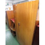 WOOD VENEERED SINGLE-DOOR WARDROBE