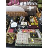SILVER-PLATED CUTLERY, VINTAGE CLOTHES BRUSHES AND OTHER HOME WARE