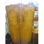 1930S MAHOGONY VENEERED TWO-DOOR WARDROBE, AND MATCHING DRESSING TABLE