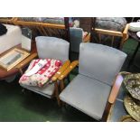 PAIR OF PARKER KNOLL WOODEN FRAME CHAIRS