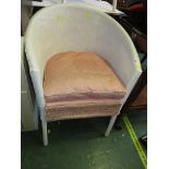 WHITE PAINTED TUB CHAIR