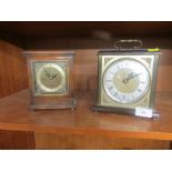 ELLIOTT JW BENSON MANTLE CLOCK IN WOODEN CASE, AND A METAMEC QUARTZ MANTLE CLOCK