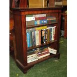 MAHOGANY BOOKCASE WITH TWO ADJUSTABLE SHELVES