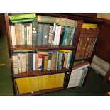 FIVE SHELVES OF FICTION AND REFERENCE BOOKS, POLITICS, MEMOIRS ETC, AND NATIONAL GEOGRAPHIC