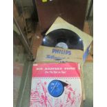 78RPM RECORDS IN CASE, INCLUDING ELVIS PRESLEY, GENE VINCENT AND BILL HALEY