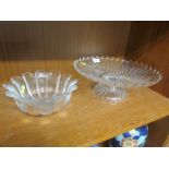 GLASS FRUIT BOWL AND DAISY BOWL
