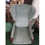 HSL GREEN MANUAL RECLINER ARMCHAIR