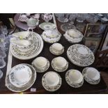 WEDGWOOD BEACONSFIELD DINING CHINA INCLUDING TWO LIDDED TUREENS, AND A SMALL QUANTITY OF CROWN
