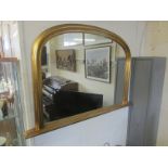 OVERMANTEL WALL MIRROR IN GILT EFFECT FRAME