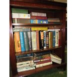 THREE SHELVES OF FICTION AND REFERENCE BOOKS