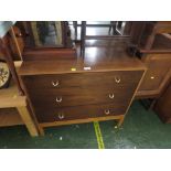 STAG MAHOGANY VENEER THREE-DRAWER CHEST