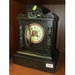 BLACK SLATE MANTLE CLOCK