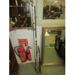 SHAKESPEARE TELESEA TELESCOPIC FISHING ROD, AND FUJI TWO-PIECE FISHING ROD