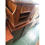 TWO OCCASIONAL TABLES WITH DRAWERS AND MAGAZINE STORAGE