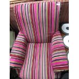 MULTIYORK STRIPED UPHOLSTERED ARMCHAIR