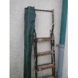 FIVE TREAD STEPLADDER AND A ROTARY CLOTHES LINE