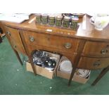 REPRODUCTION REGENCY STYLE MAHOGANY SIDEBOARD WITH THREE DRAWERS