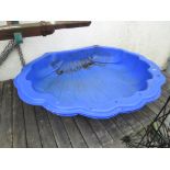 BLUE PLASTIC TWO PART CLAMSHELL CHILDREN'S SAND PIT