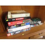 SELECTION OF JIGSAW PUZZLES, BOARD AND CARD GAMES