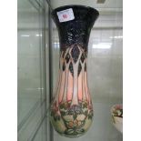 MOORCROFT BALUSTER VASE WITH STYLIZED TREES DESIGN, STAMPED AND PAINTED MARKS TO BASE, HEIGHT 30.