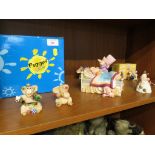 ONE SHELF OF PIGGIN ORNAMENTS (WITH TWO BOXES)
