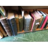 ONE SHELF OF BOOKS INCLUDING FICTION TITLES