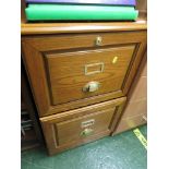 WOOD EFFECT TWO DRAWER FILING CABINET