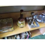 PLATED METALWARE, BELLS WHISKY CHINA BELL BOTTLE (ONE SHELF)