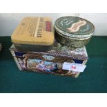 THREE VINTAGE COMMERCIAL TINS