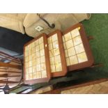 NEST OF THREE G-PLAN TEAK TILED TOP OCCASIONAL TABLES