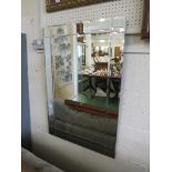 RECTANGULAR WALL MIRROR WITH A BEVELLED MIRRORED BORDER