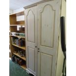 PAINTED PINE TWO DOOR WARDROBE